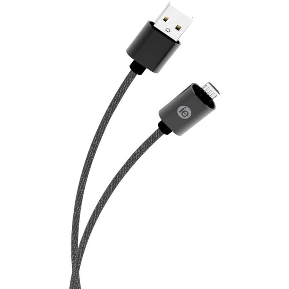 iEssentials IEN-BC10M-BK Charge & Sync Braided Micro USB to USB Cable,