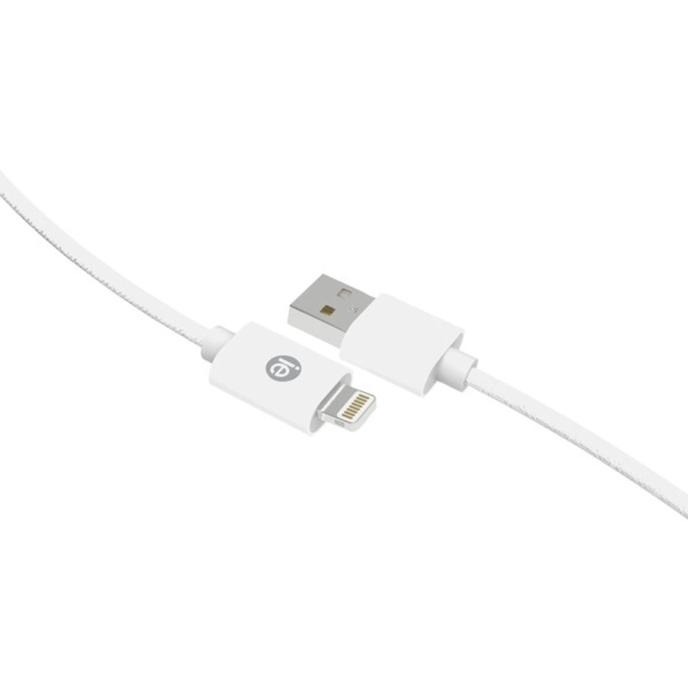 iEssentials IEN-BC6L-WT Charge & Sync Braided Lightning to USB Cable,