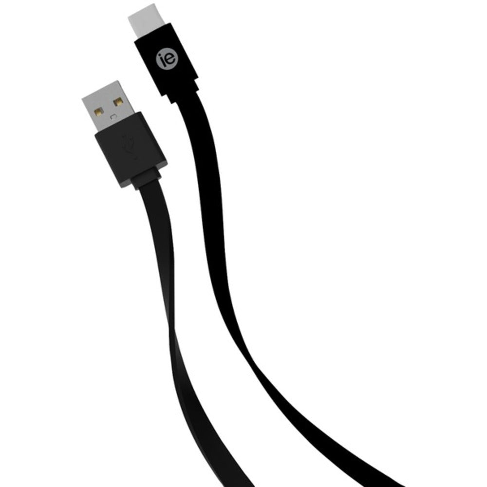 iEssentials(R) IEN-FC4C-BK Flat USB-C(TM) to USB-A Cable, 4ft (Black)