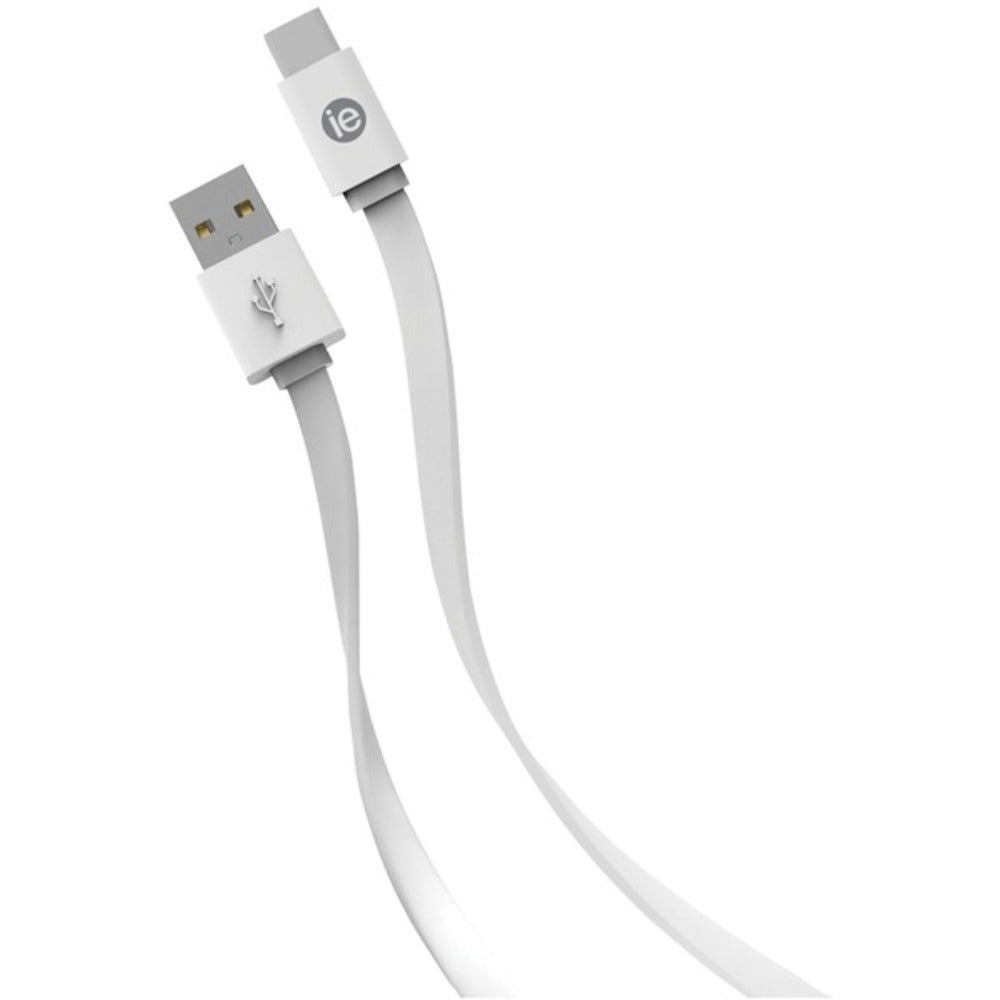 iEssentials(R) IEN-FC4C-WT Flat USB-C(TM) to USB-A Cable, 4ft (White)