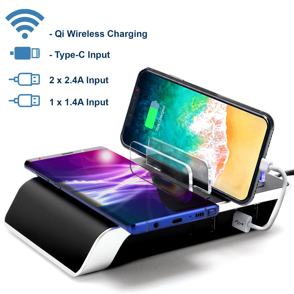 Trexonic Wireless Charger with Fast Charging Station Dock and Wireless