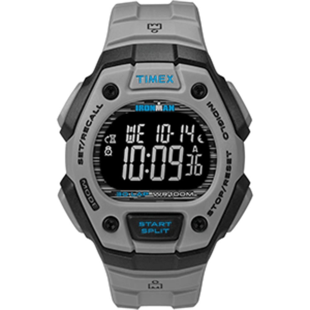 Timex IRONMAN Classic 30 41mm Full-Size Resin Strap Watch - Black/Grey