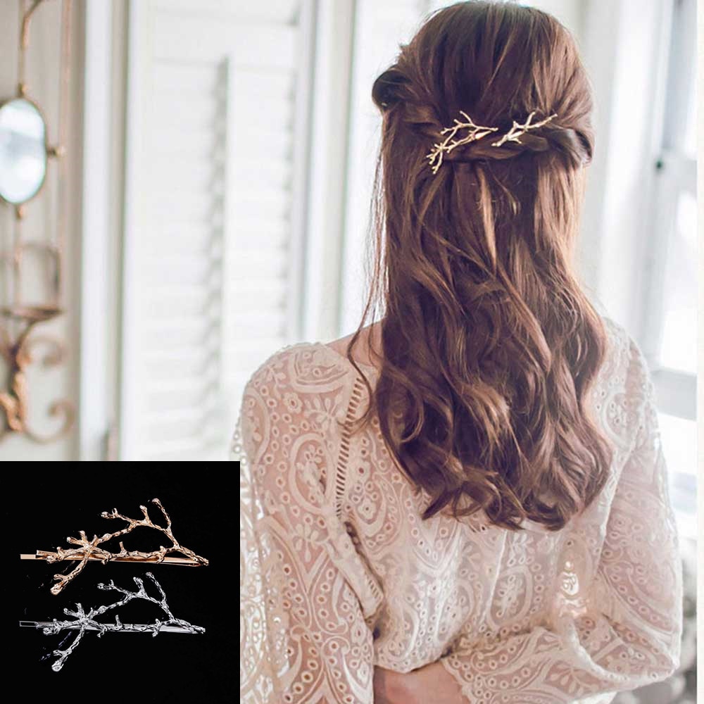 Antlers branch alloy side folder Princess clip Hair Accessories wholesale Wedding Jewelry